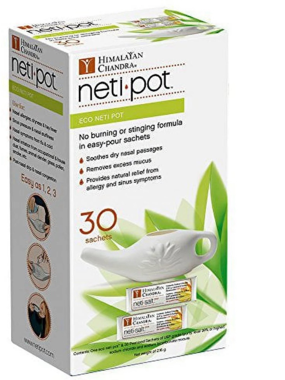 Neti Pot Eco Nasal Rinse - (30 Sachets)